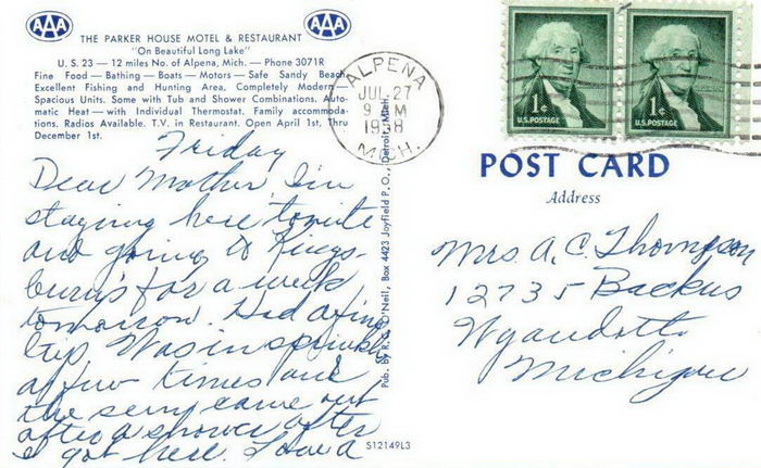 Parker House Motel & Restaurant - Old Postcard (newer photo)